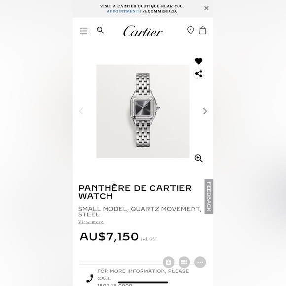 Authentic Cartier Panthere De Cartier Watch - Picture 7 of 7